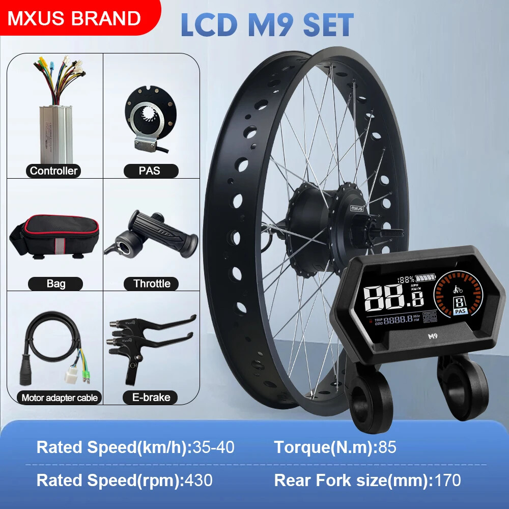 Snow E-bike Fat Tire 48V 750W Brushless Rear Cassette Hub Motor Dropout 170mm