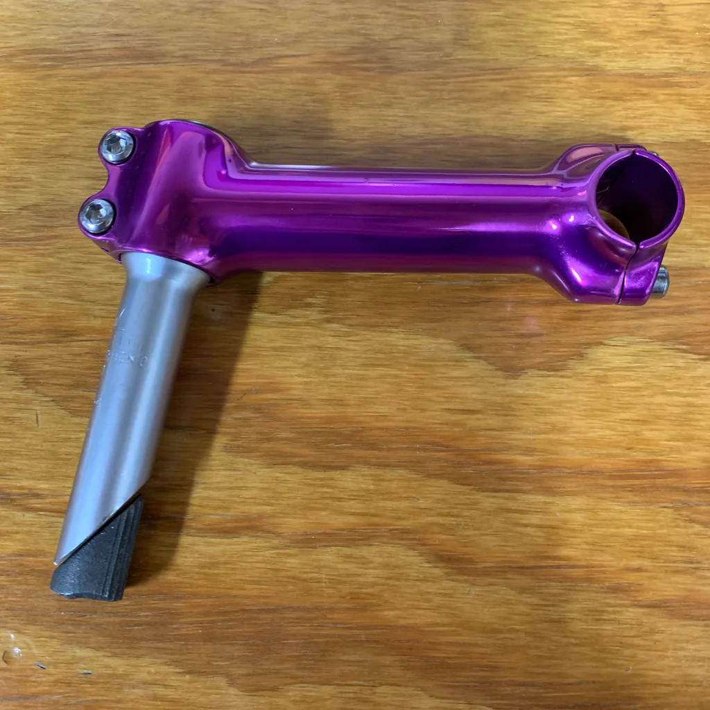 BICYCLE HANDLE BAR STEM FITS OLD SCHOOL MOUNTAIN BIKE 1990S PURPLE 21.1 NOS