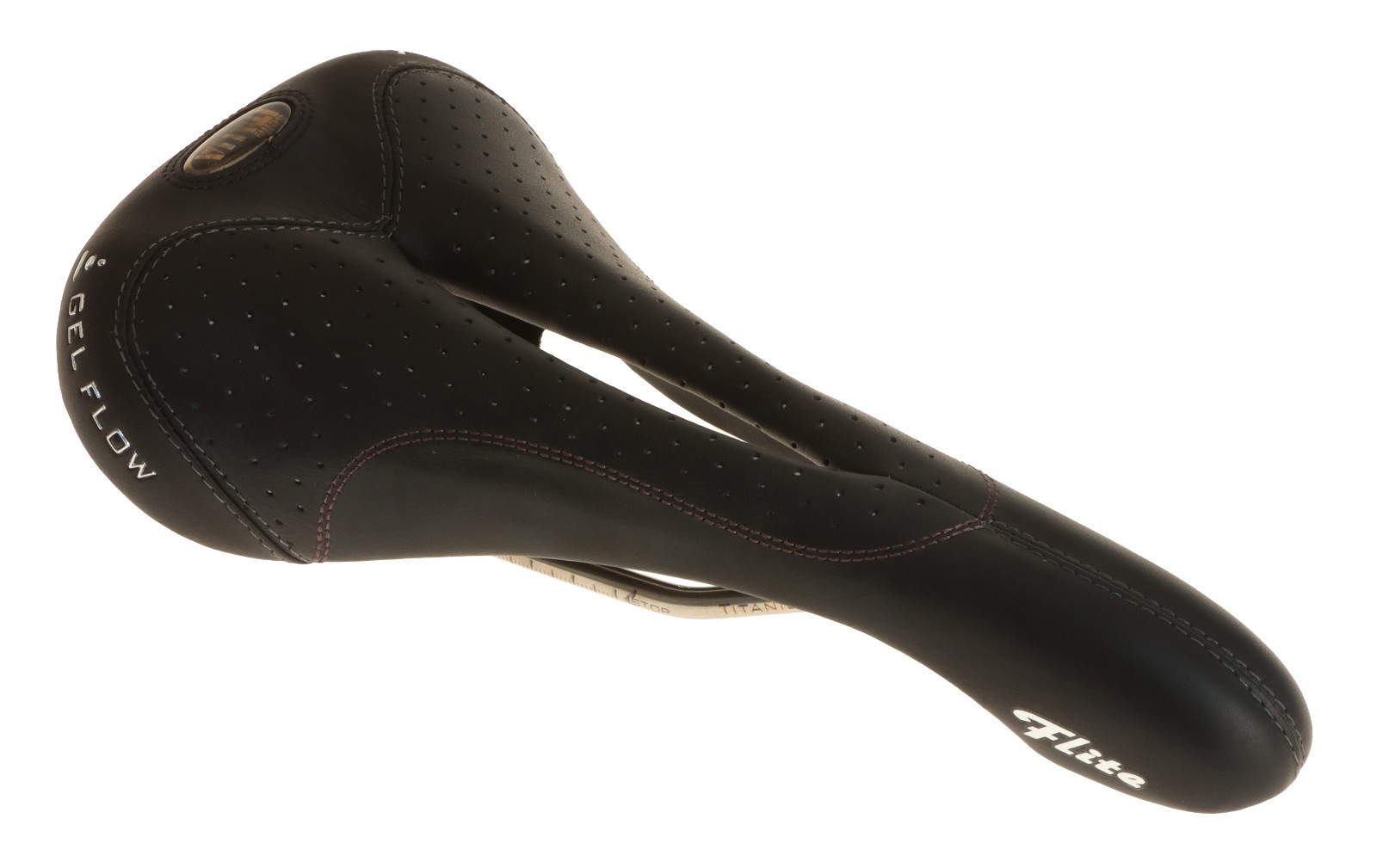 Selle Italia Flite Saddle Gel Flow Titanium Rails 2005 Black Leather NIB NOS NEW