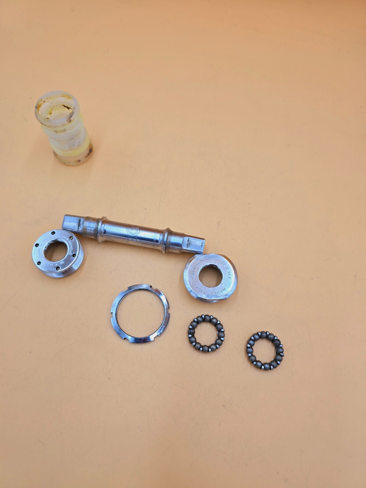 Bottom Bracket Campagnolo C Record 36x24F 111mm Italian Aluminium Vintage Road Bike Bottom