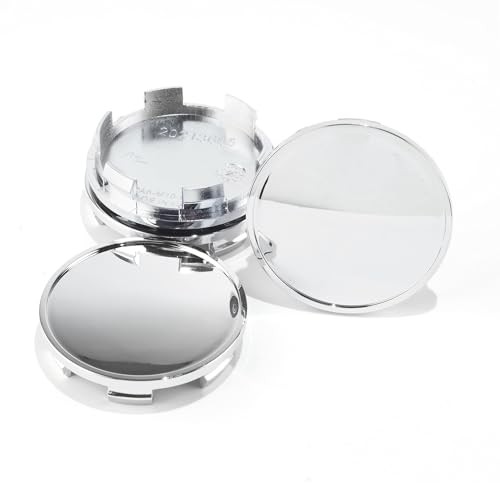 4Pcs 65mm(2.56in) Wheel Outer 65MM 2.56″ . Inner 59MM 2.32″ Chrome Silver