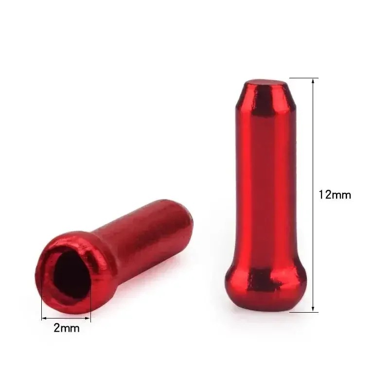 New 50 Pcs Aluminum Bike Bicycle Shifter Brake Cable Tips Caps Ends Crimps