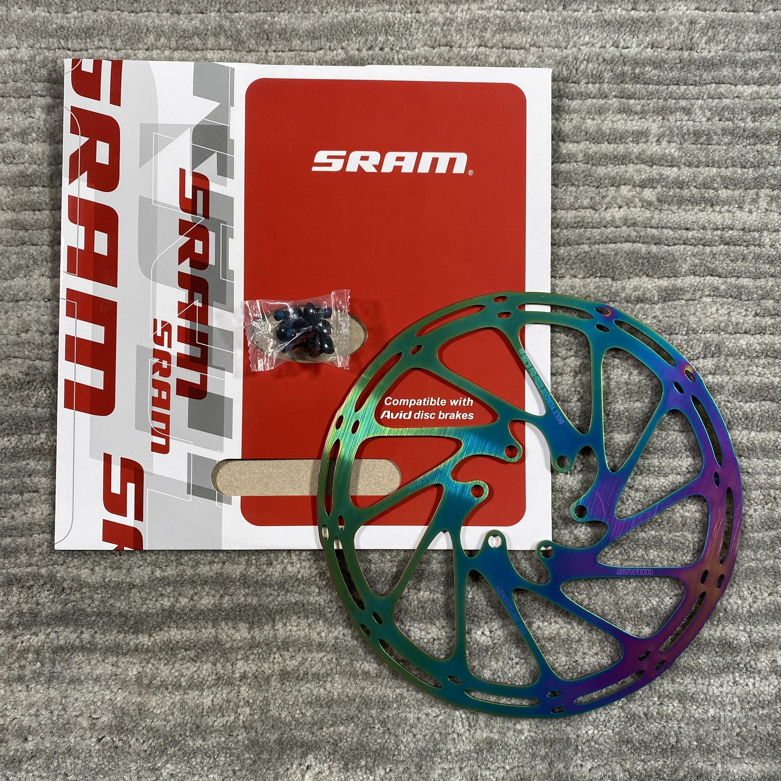 Avid CenterLine Disc Brake Rotor 180mm 6-Bolt Multicolor Steel MTB Road Bike