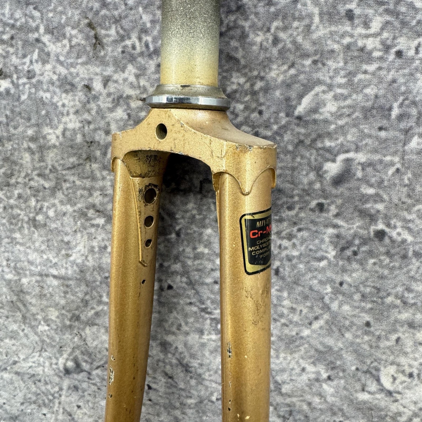 Vintage Miyata 700c Fork 1 In Threaded Road Bike Gold CRMO Lugged Steel 80s 6.5