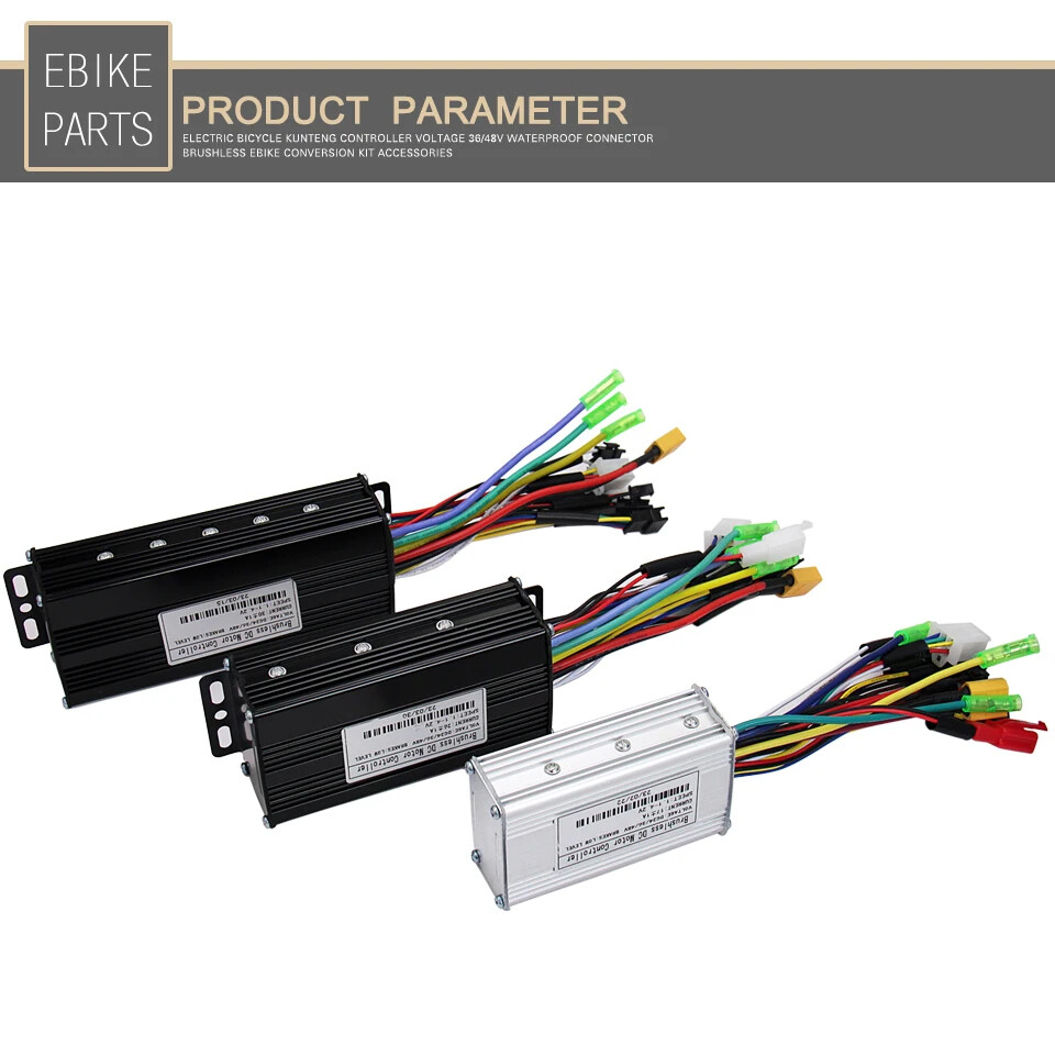 Three Mode 250W-1000W E-bike Brushless Sinewave Controller 17A/26A/30A 36V/48V