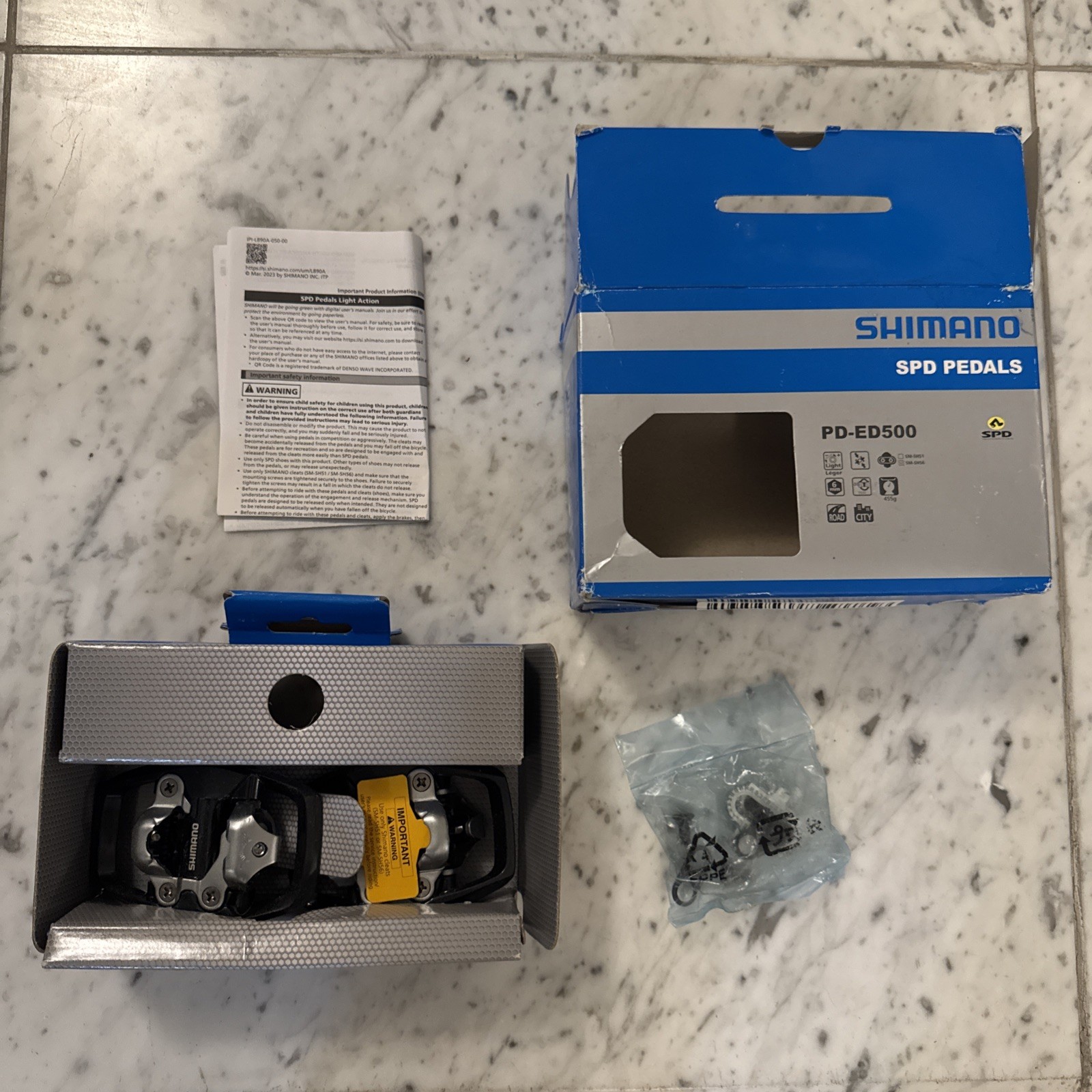Shimano PD-ED500 SPD Clipless Road Bike Pedals Black – Brand New