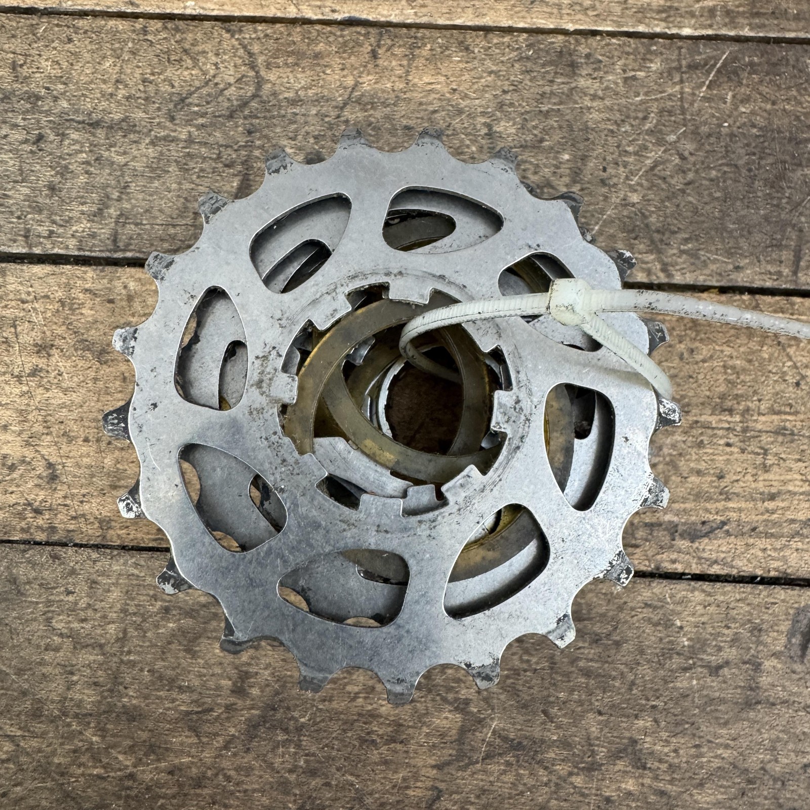 Vintage Campagnolo Cassette 9 Speed 12-21T 21T Silver Steel Road Italy Campy