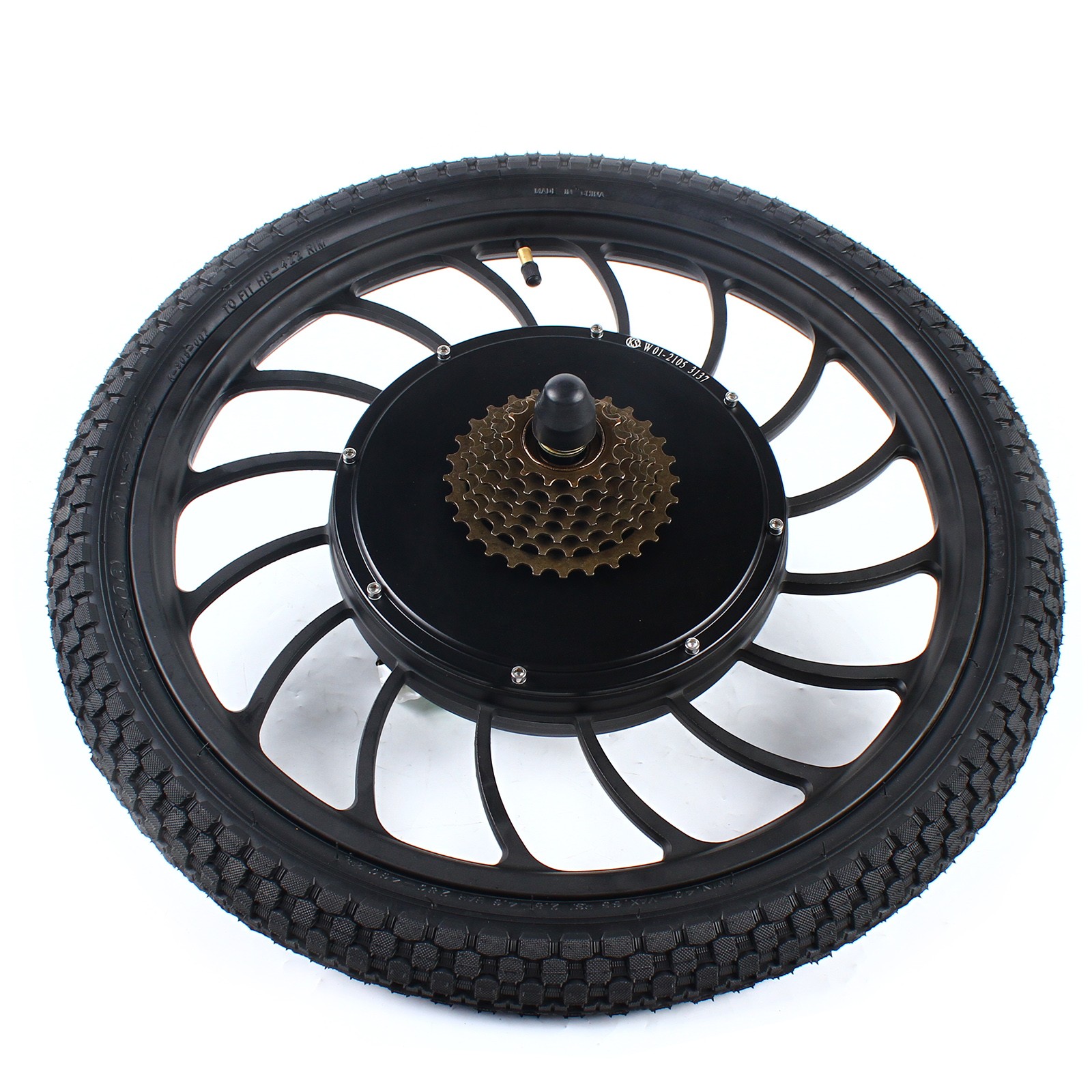 1000W 48V 20″ Rear Wheel Brushless Gearless Hub Motor For E-bike 0-40km/h 1kw