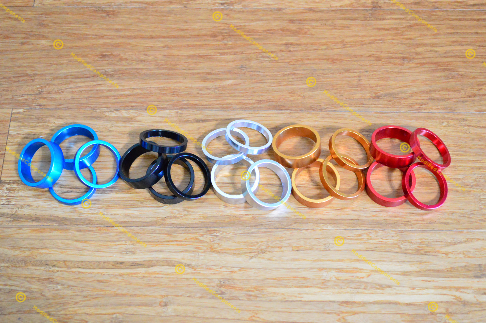 4pc set (5mm, 10mm) ~ Mod CNC 1 1/8 Threadless Headset Stem Spacer ^^