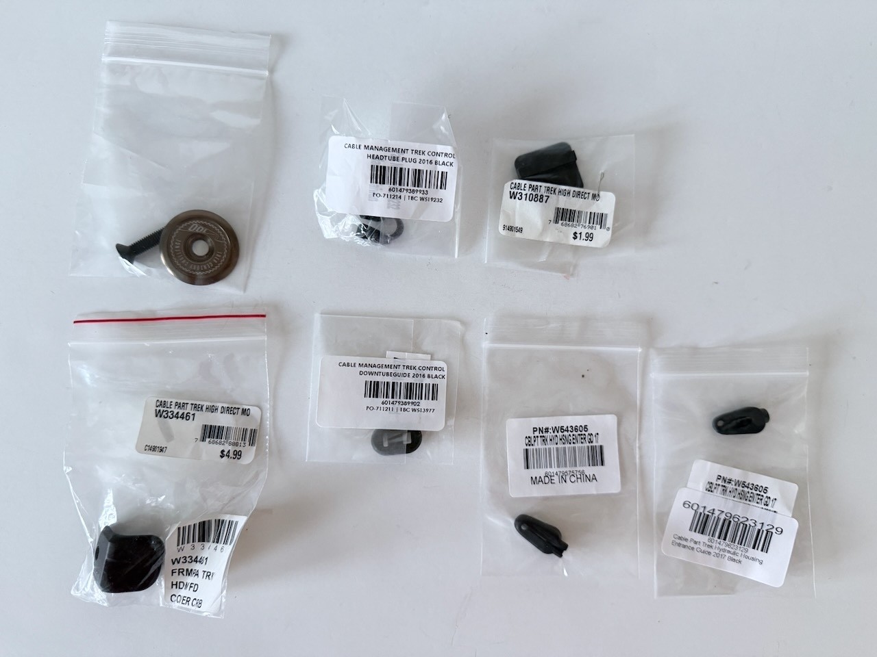 NEW! Trek Fuel MTB Small Parts Control Freak plugs, guides and more $40.95 val