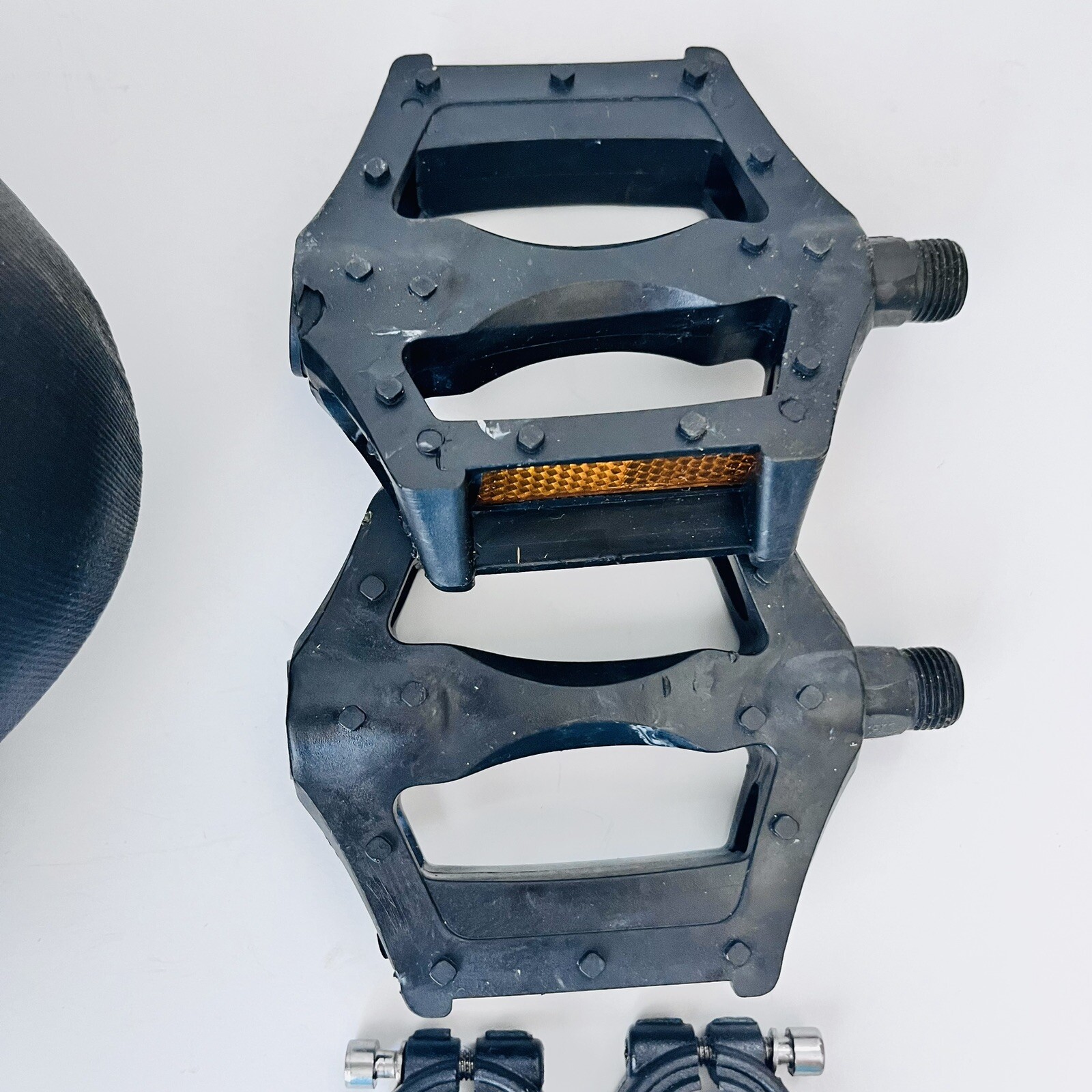 Bike Seat Pedals Accessories Kit Blue Black Bicycle