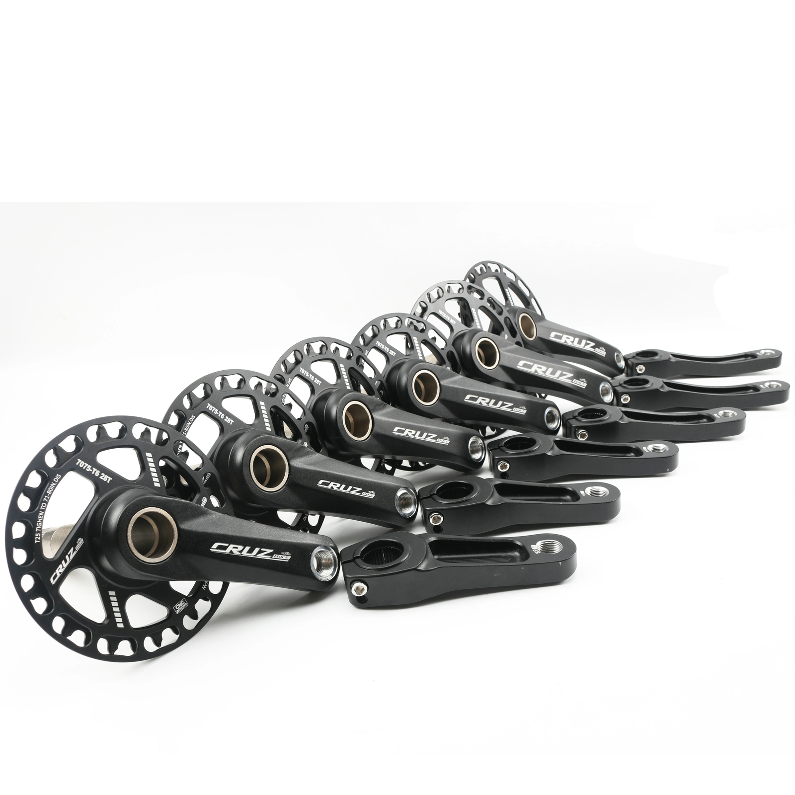 89/98/110/127/140/150mm Aluminum Alloy MTB Child Bike Crankset Single Chainwheel