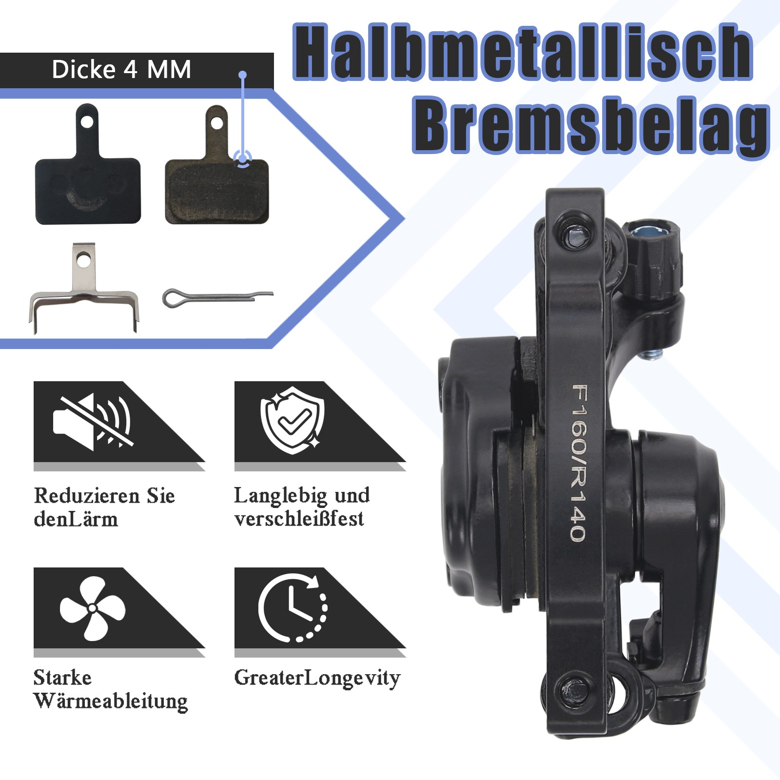 BUCKLOS MTB200 Hydraulic Disc Brake Front Rear 160mm Bicycle 800/1500mm Aluminum
