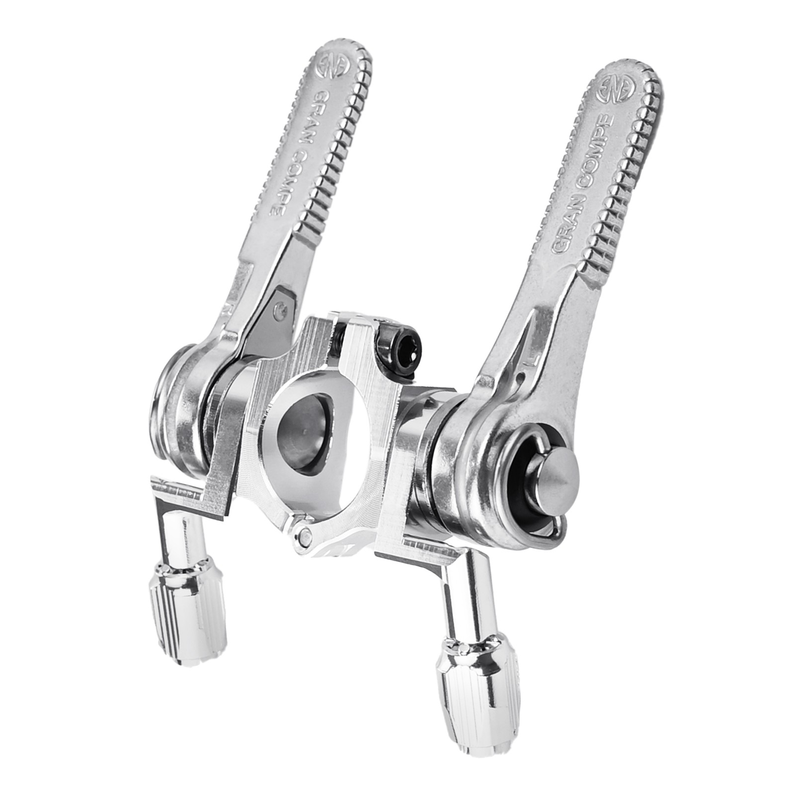 Dia-Compe ENE Stem Mount Shifter Set – 22.2mm, Silver, 8/9/10-Speed Compatible