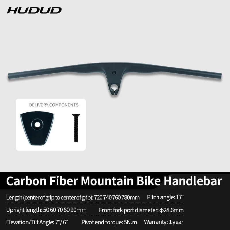 Carbon Mountain Bike Integrated External Cable Routing Straight Bar Flat Bar