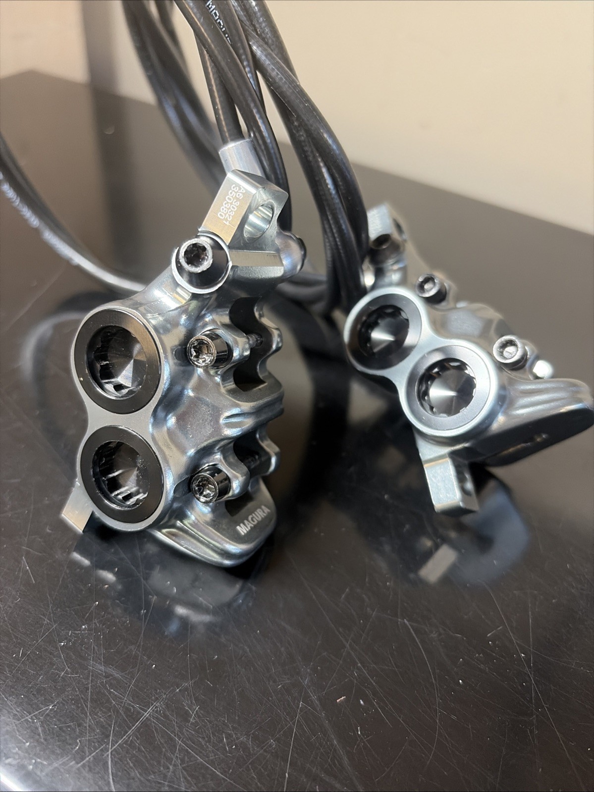 Magura MT7 calipers, front and rear