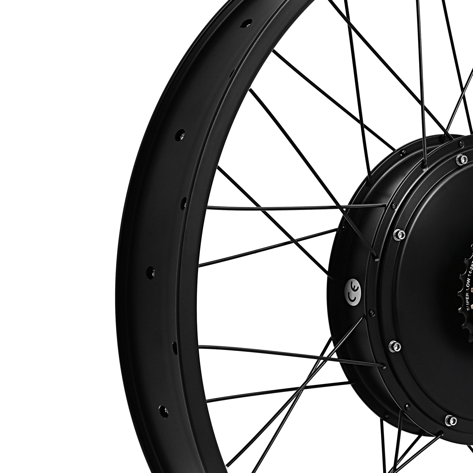 26″ 48V 1500W E-Bike Motor Rear Hub Wheel Fat Tire Electric Bike Conversion Kit