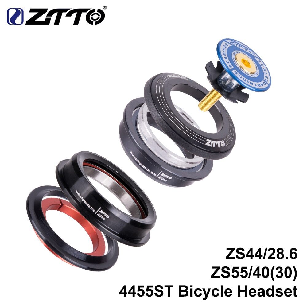MTB Bicycle Headset ZS44 ZS55 Tapered Straight 28.6mm Fork Universal Bearing