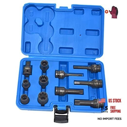 11PCS Brake Caliper Socket Kit, 1/2″ Square Drive Wrench Socket Kit 11pcs