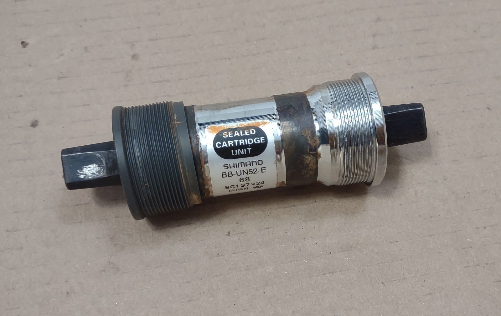 Vintage Bicycle Bike Shimano Bottom Bracket BB-UN52-E 113 mm Size