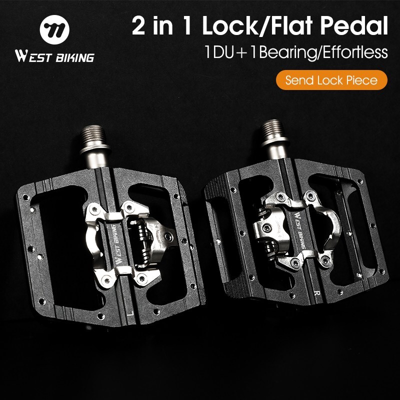 WEST BIKING Aluminum Alloy Bicycle Pedals DU Bearing SPD Bike Clipless Pedals