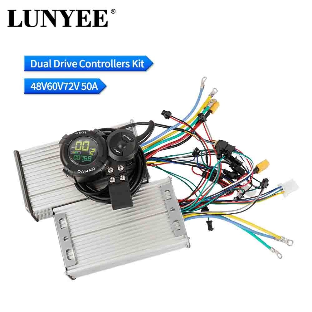 Dual Drive Controller With LCD Display 48V60V72V50A for Electric Scooter Acces