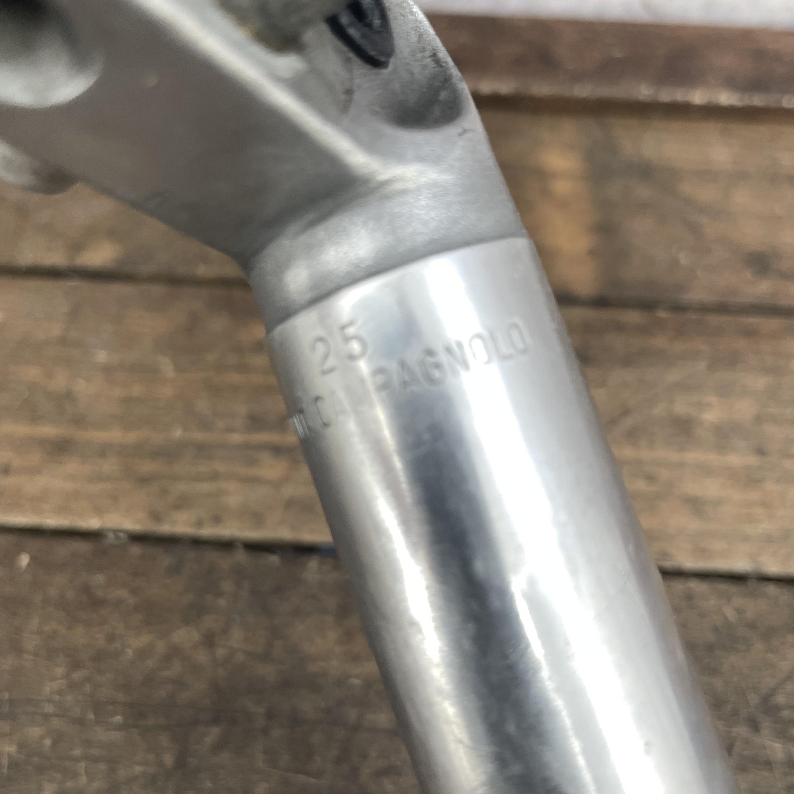 Vintage Campagnolo Seatpost 25mm French Silver Alloy 200mm Road Parts Only