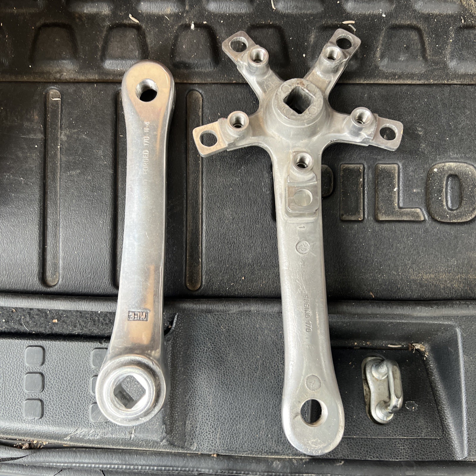 Bicycle Crank Arms Sugino XD 170 ARMS Square Ultralight Polished Aluminium