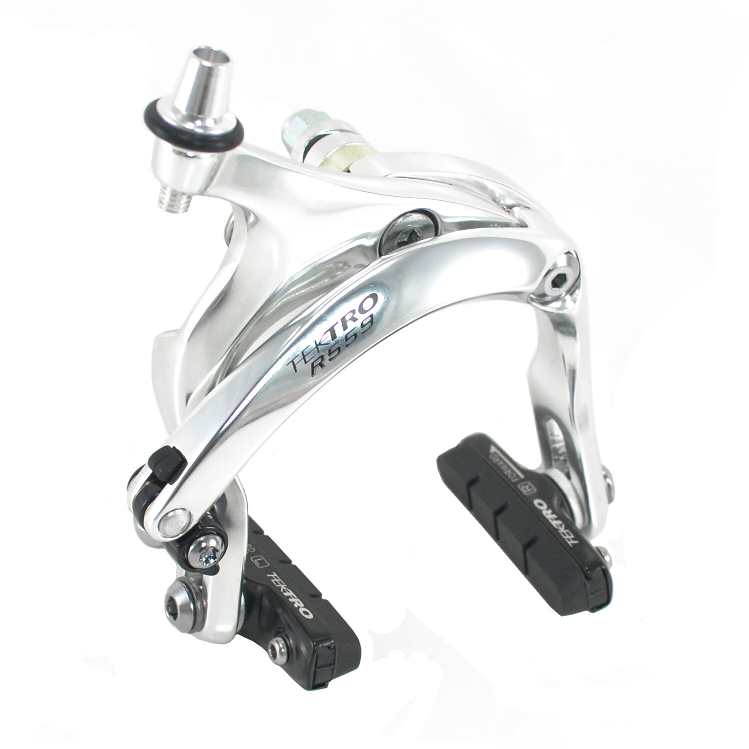 TEKTRO R559 Caliper Brake Set Long Reach 53-73mm Nutted Mount, Silver