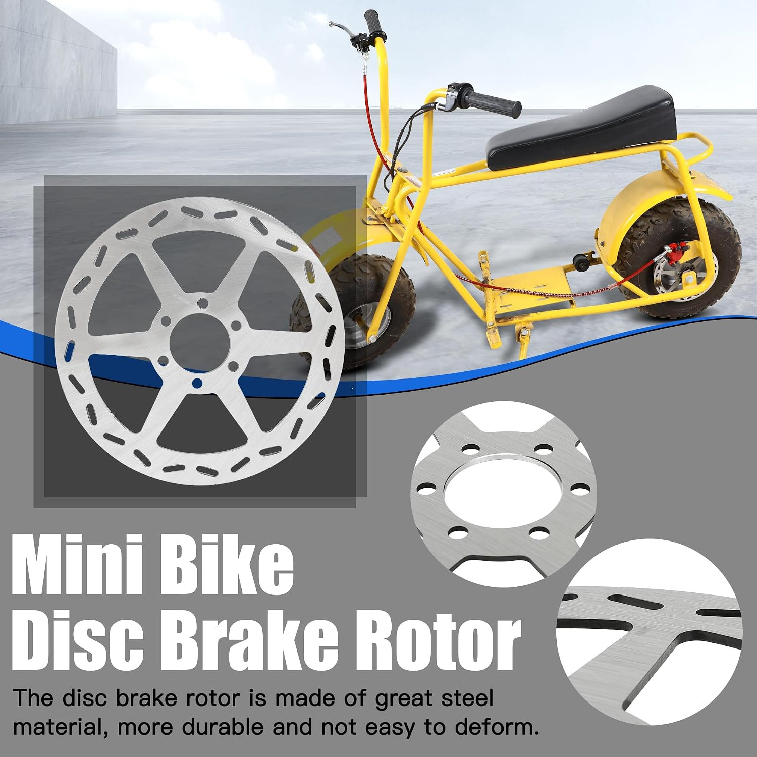 Mini Bike Hydraulic Brake Kit with 180Mm Mini Bike Rear Disc Brake Rotor Replace