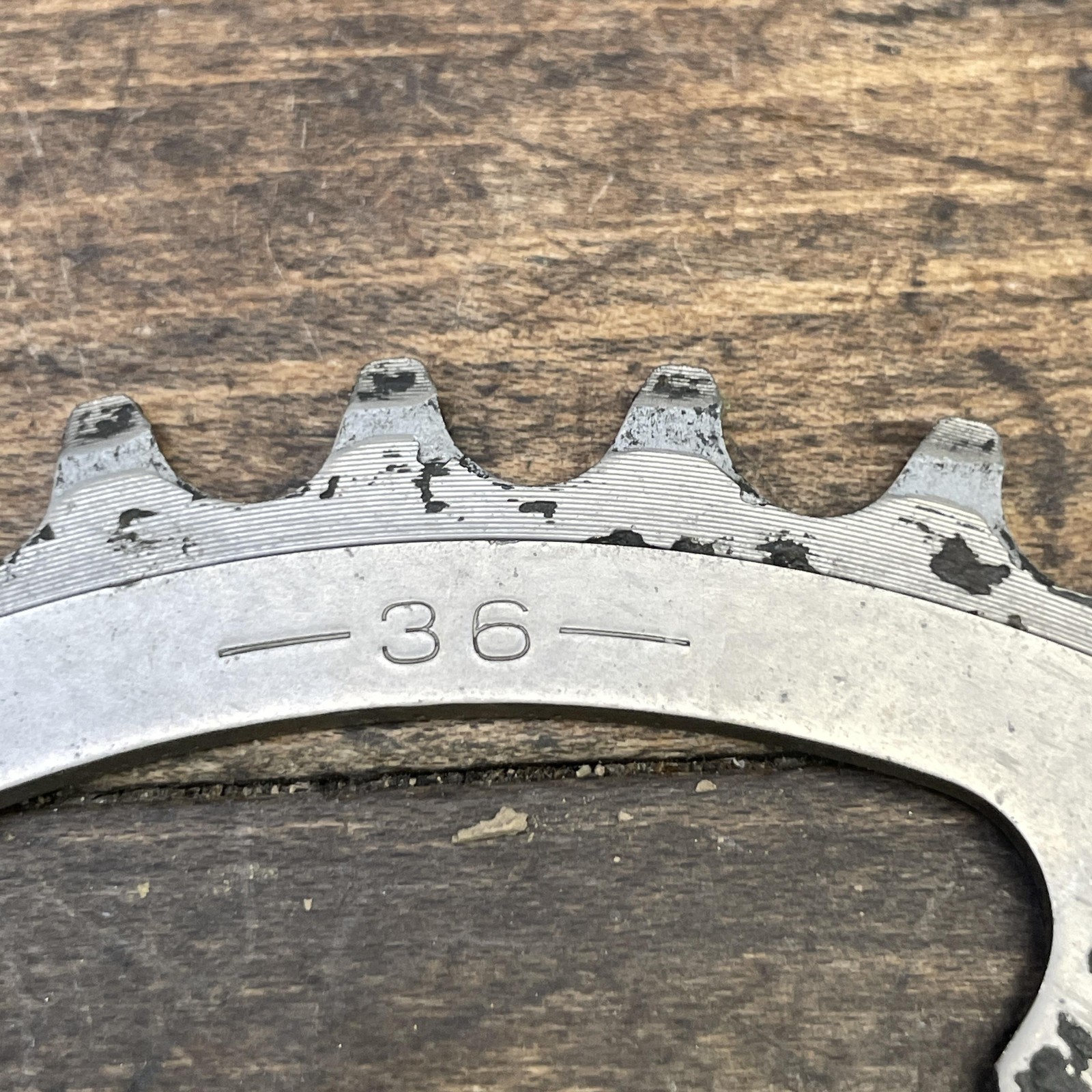 VIntage SR 36T Chainring 110 BCD 5-Arm Silver Aluminum MTB Bike Middle Ring