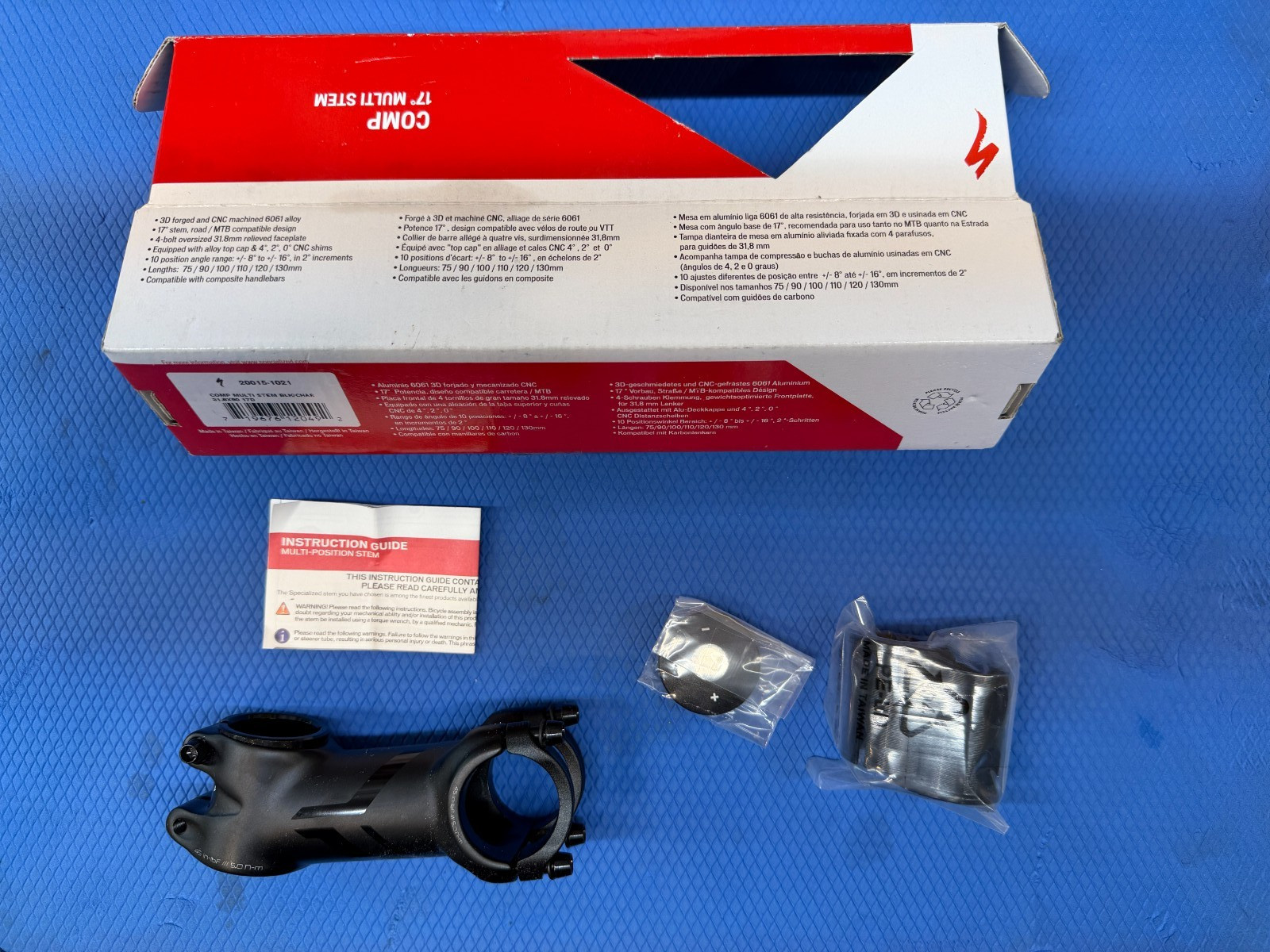 Specialized Comp Multi Stem Road Bike Mt. Bike 31.8mm x 90mm, 17 Degree, 31.8