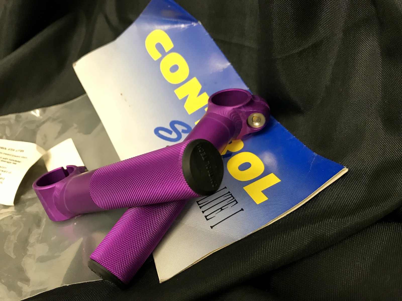 Vintage old school NOS Controltech USA bar ends control STIX purple o.pack LITE 1