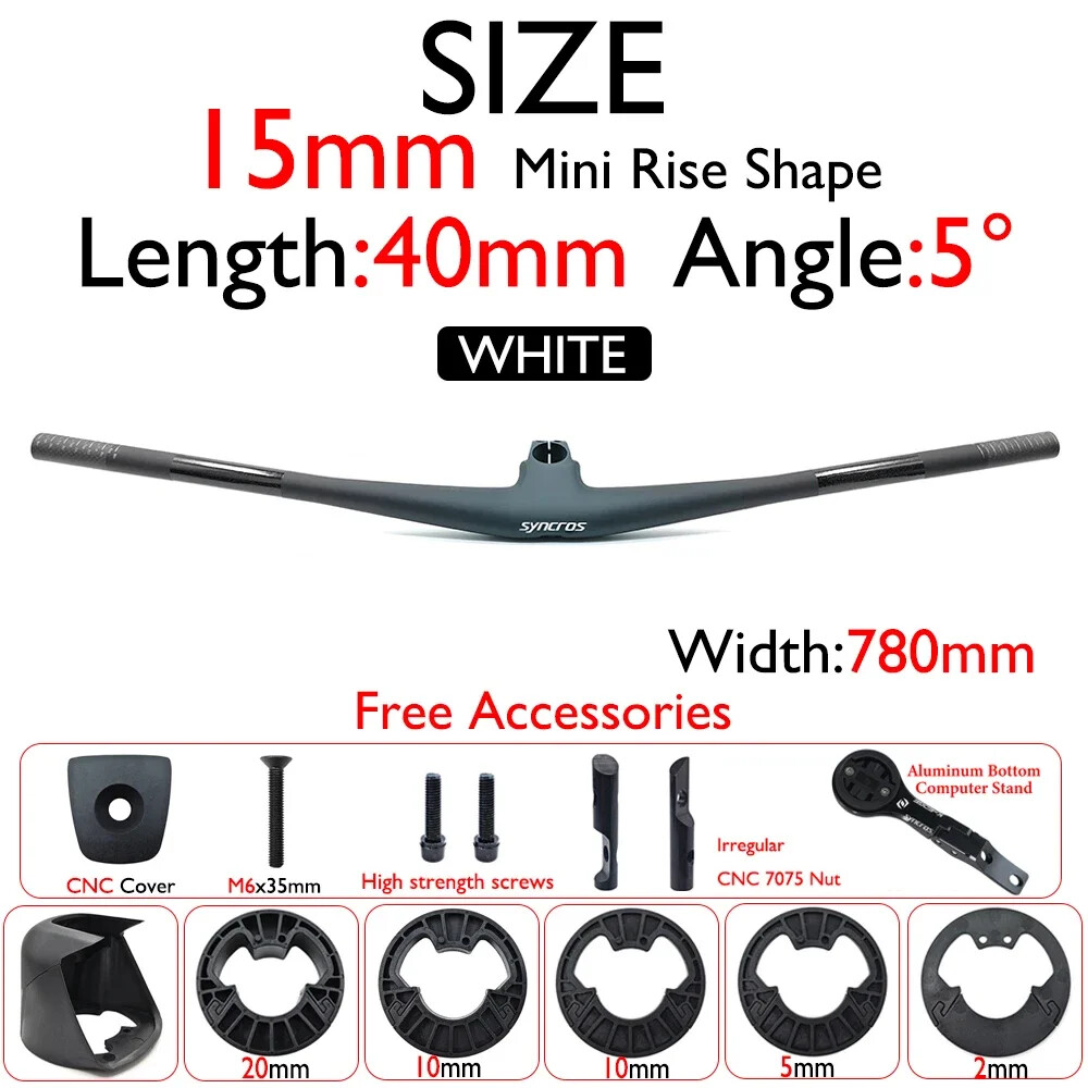 -25°/15° Full Carbon FRASER IC SL WC MTB 780mm Integrated Handlebar with Stem