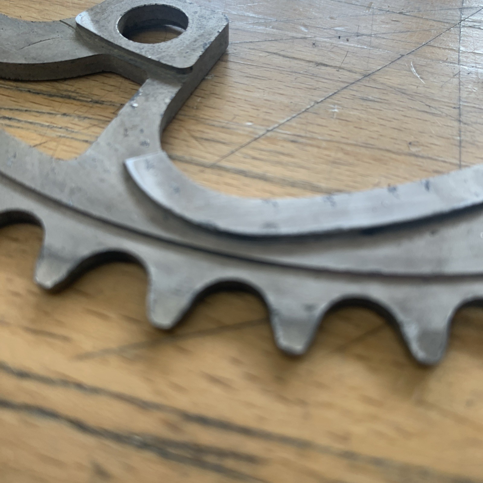 Real Designs Chainring 110mm BCD 45T Silver Vintage Mountain Bike Yeti Kooka CNC