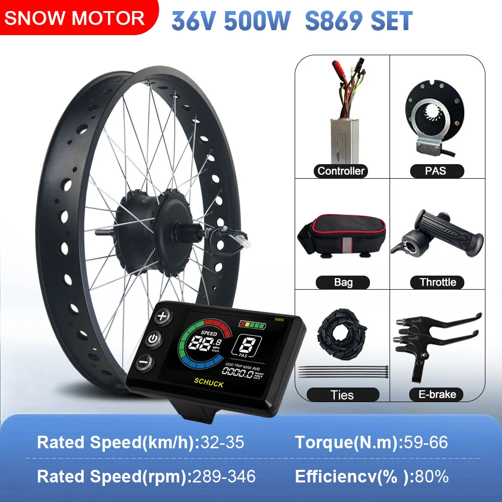 20 24 26inch 36V 48V 500W Rear Cassette Hub Motor Wheel For Ebike Conversion Kit