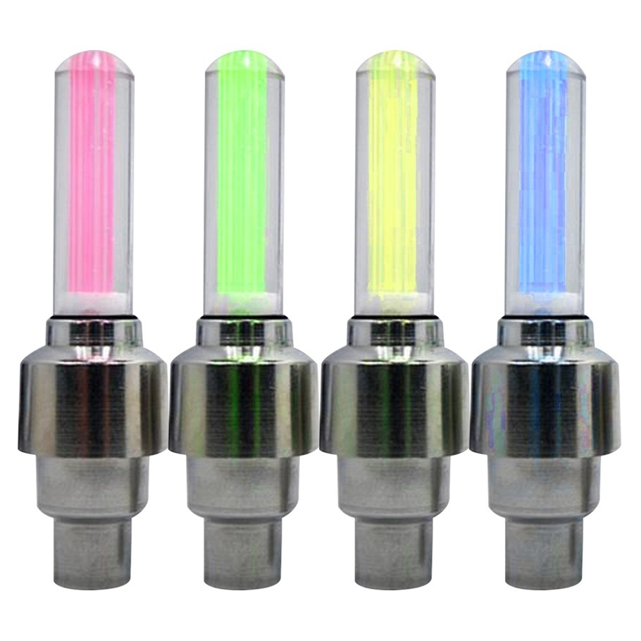 LOT 2x or 4x LED Valve Cap Bicycle Bike Wheel Tire Light Spoke Lamp Motorcycle