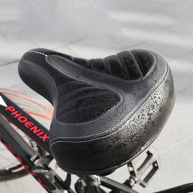 Oversized Bike Seat,Wide Bicycle Saddle for Women Men Comfort Waterproof Leather
