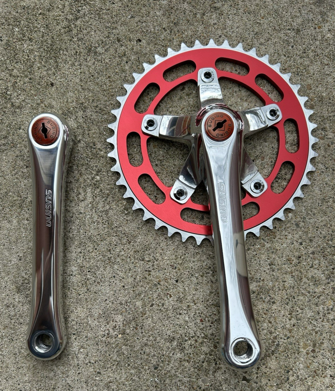 Sugino BMX Cranks Redline Mongoose Cruiser Road Bike Klunker Schwinn Fixie