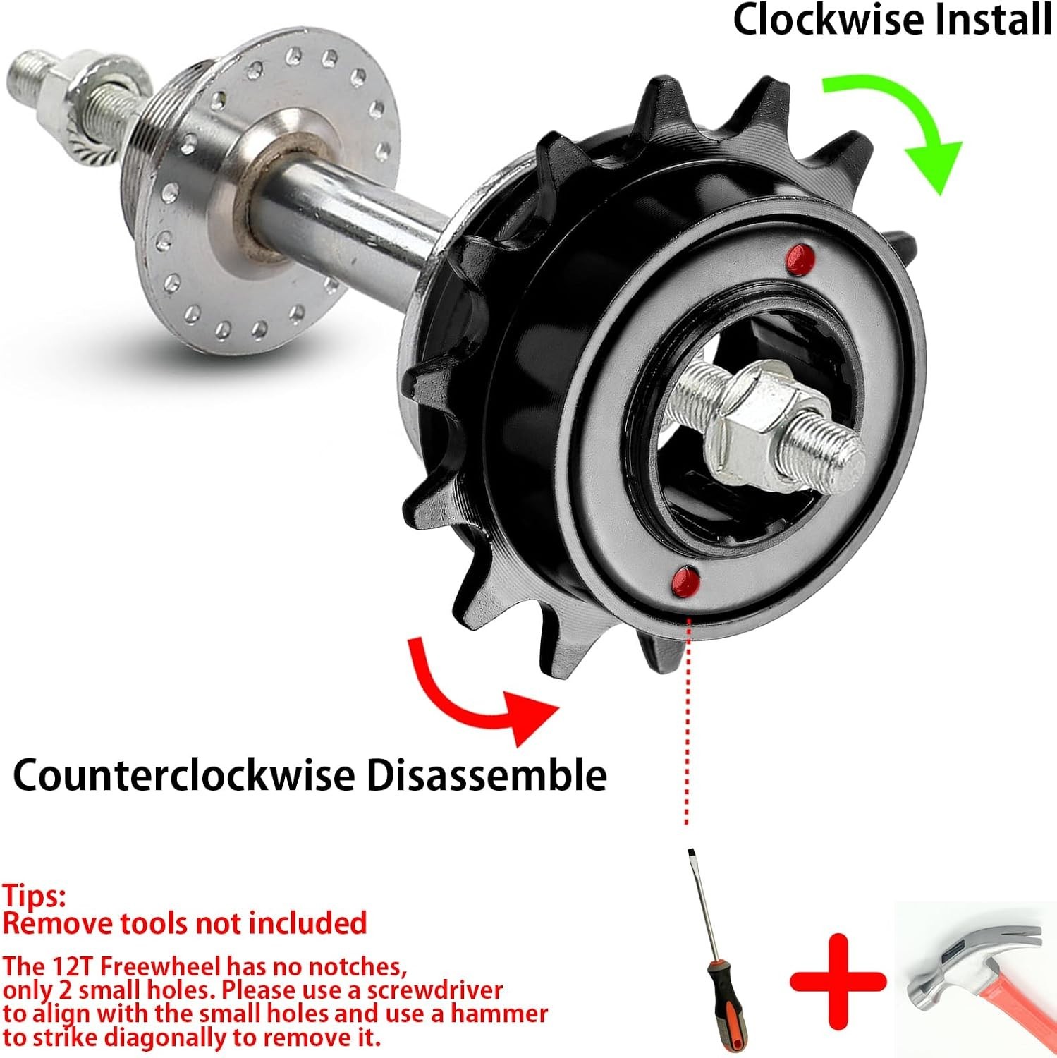 Steel Bicycle Freewheel 12T – Easy Installation & Smooth Cycling Experience