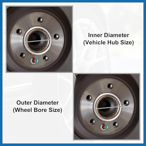 4pcs OD 106mm to ID 77.8mm Aluminium Alloy Car Hub Centric Rings Wheel Bore
