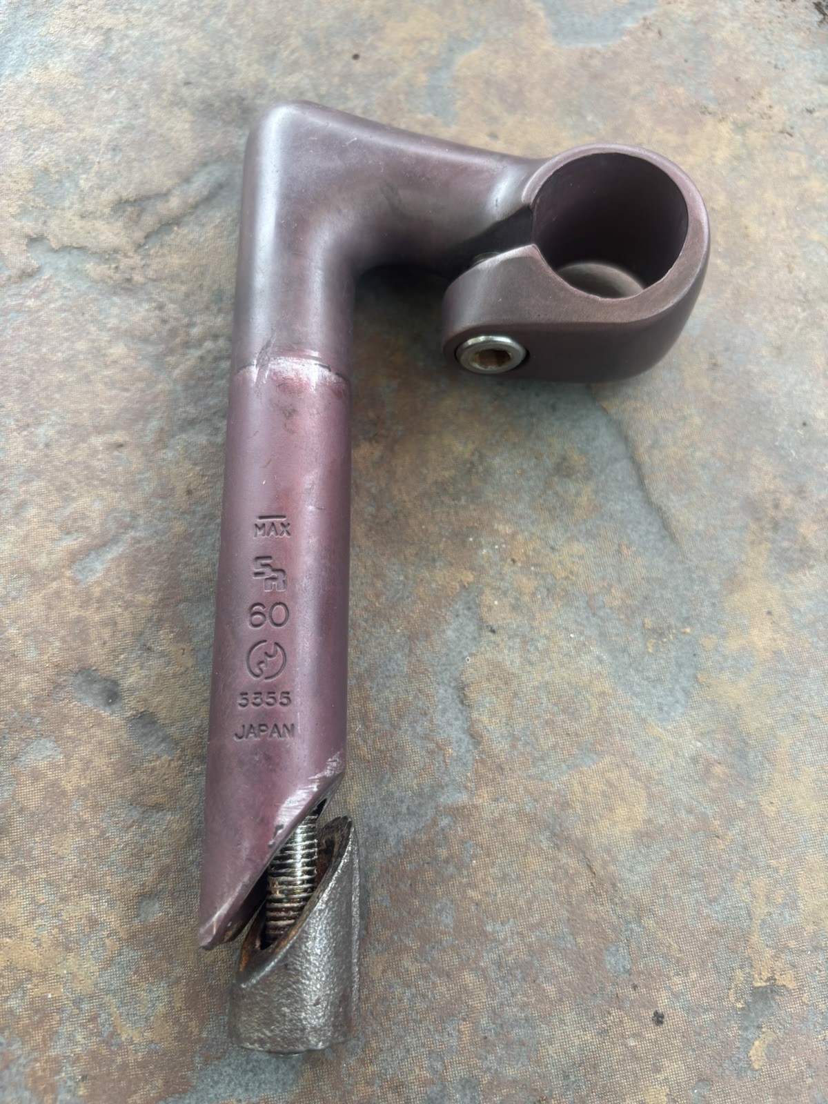 Vintage SR Custom Quill Stem 60mm 25.4 Clamp Made in Japan Road Bike Short 60
