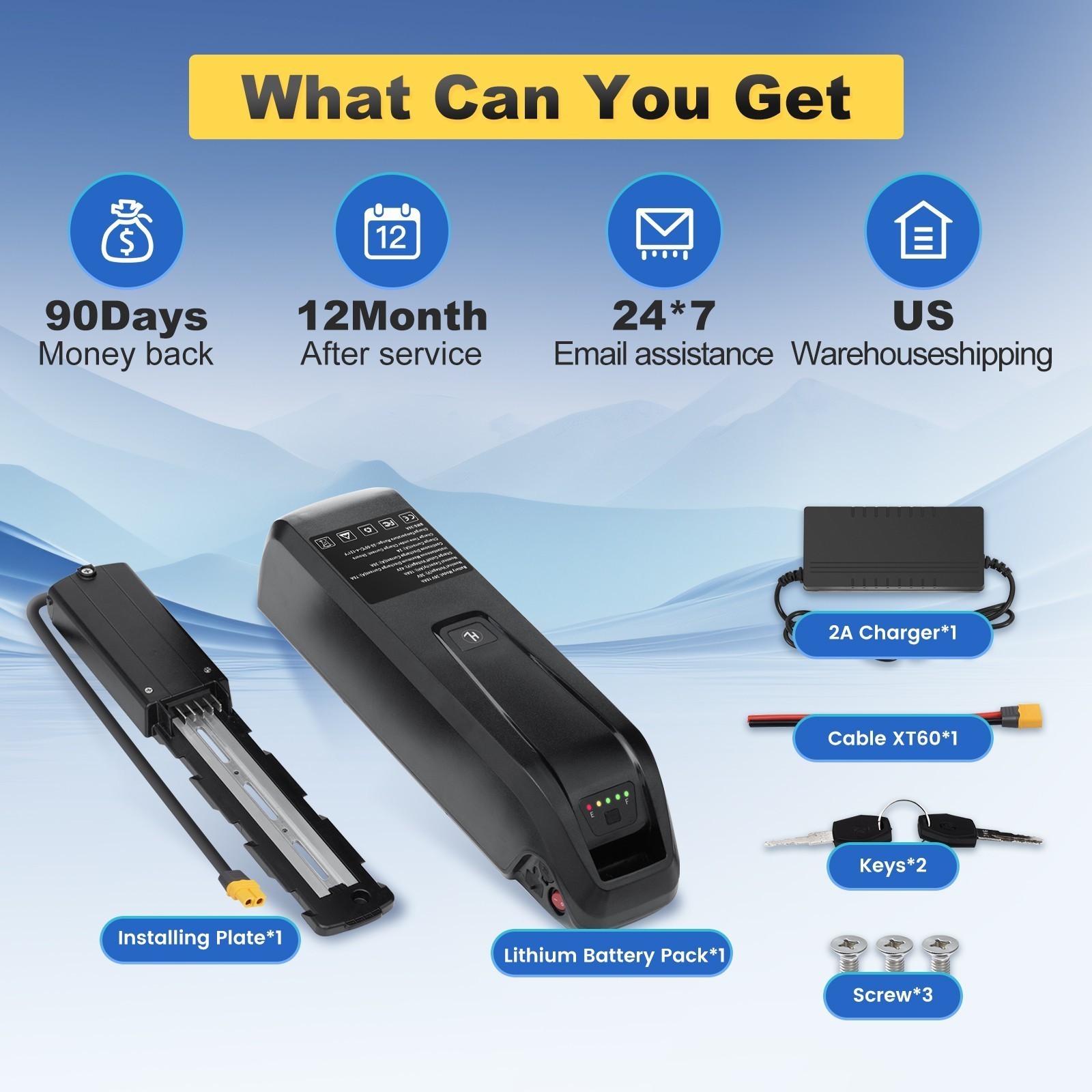 36V Hailong Lithium Ebike Battery 36V 10Ah 15Ah Electric Bike Battery 1000W