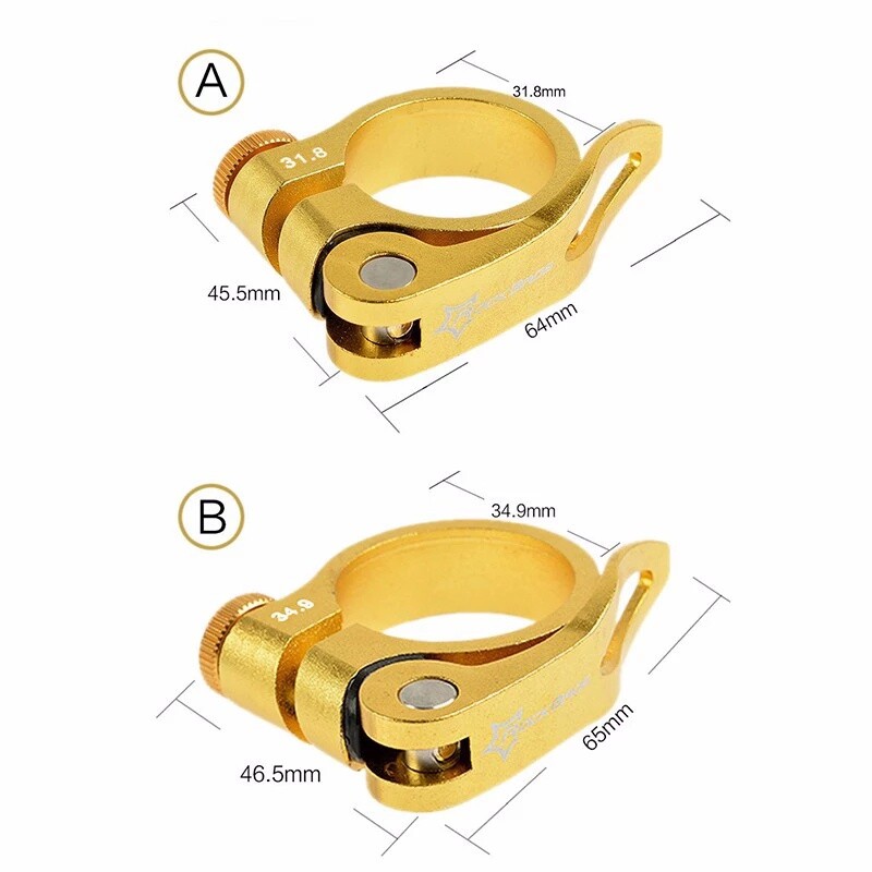ROCKBROS Bicycle Seatpost Clamp 31.8mm/34.9mm For 27.2/30.8/31.6mm Seat Pipe US