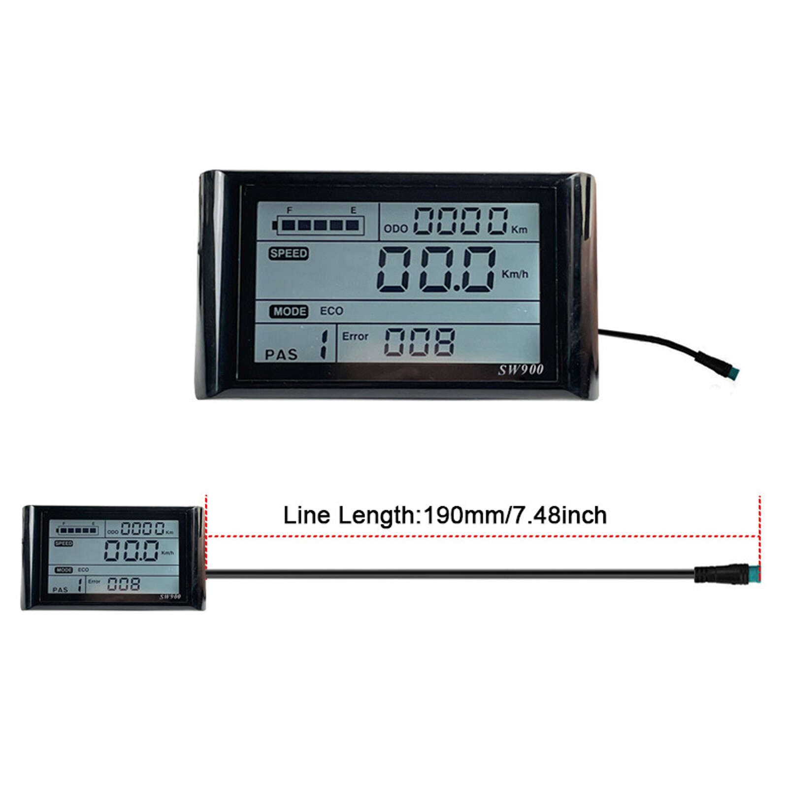 SW900 Electric Bicycle Display Meter Control Panel 24/36/48V LCD E-Bike Scooter