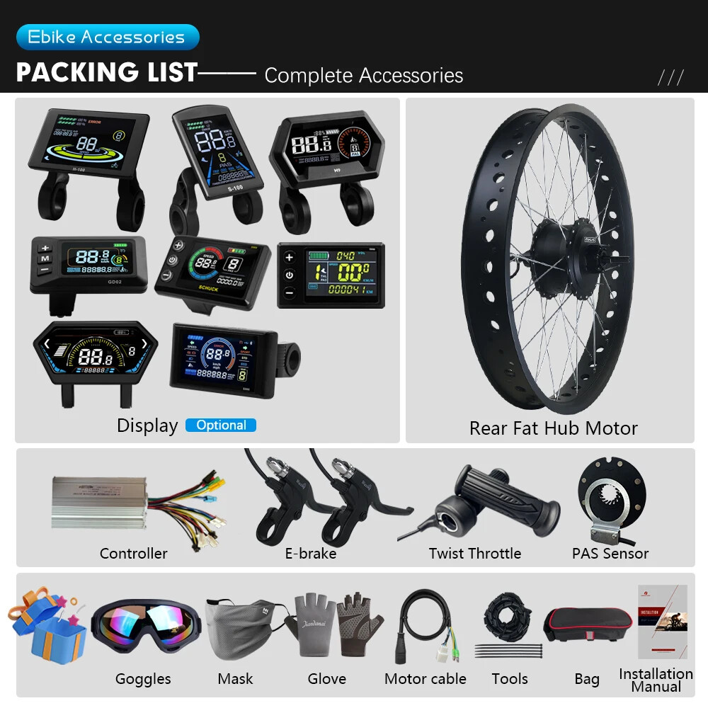 Snow E-bike Fat Tire 48V 750W Brushless Rear Cassette Hub Motor Dropout 170mm