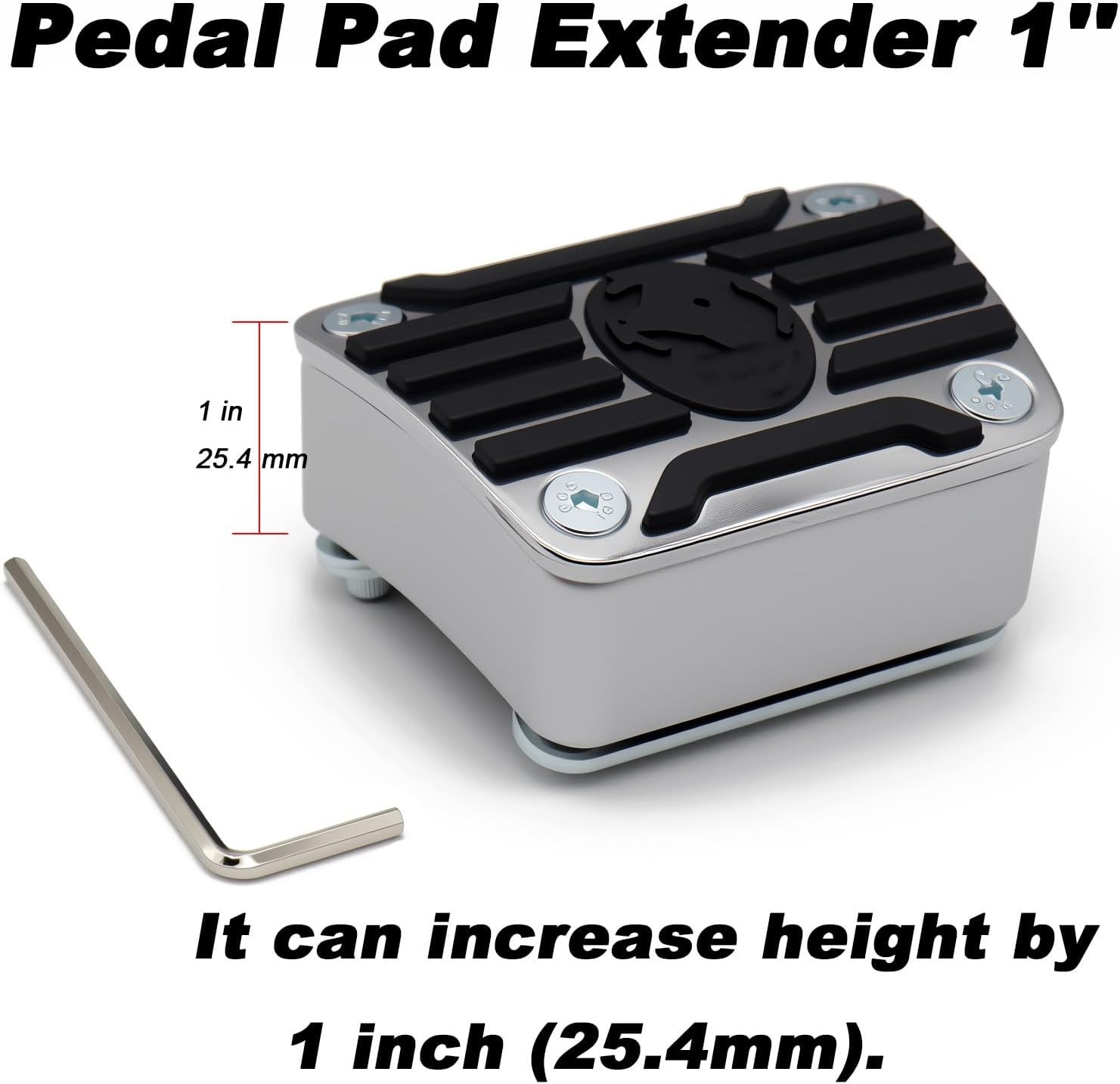 Universal Clutch Pedal Extender 1 Inch Alloy for Manual Transmission Vehicles