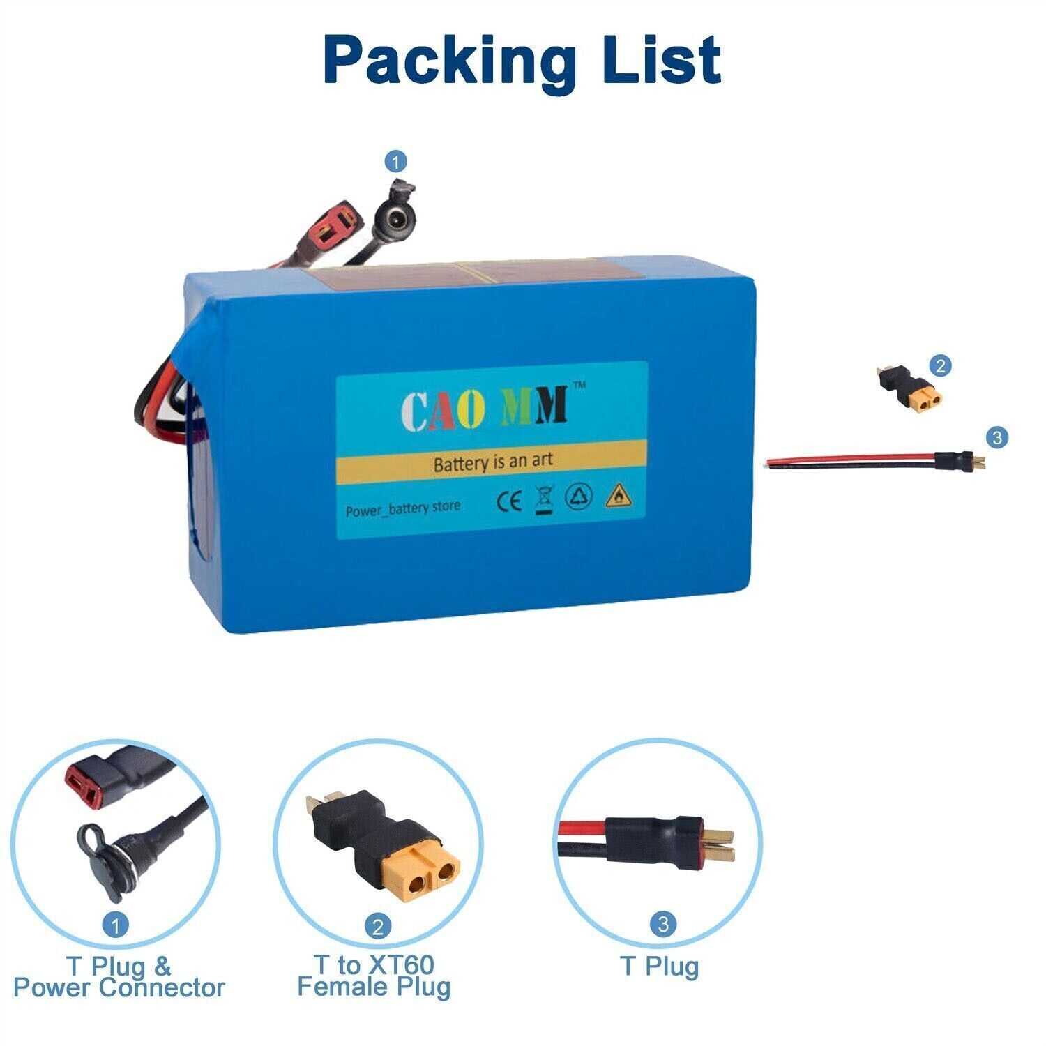 Lithium li-ion Ebike Battery 36V 20Ah Pack for 250W 350W 500W 750W 1000W Bicycle