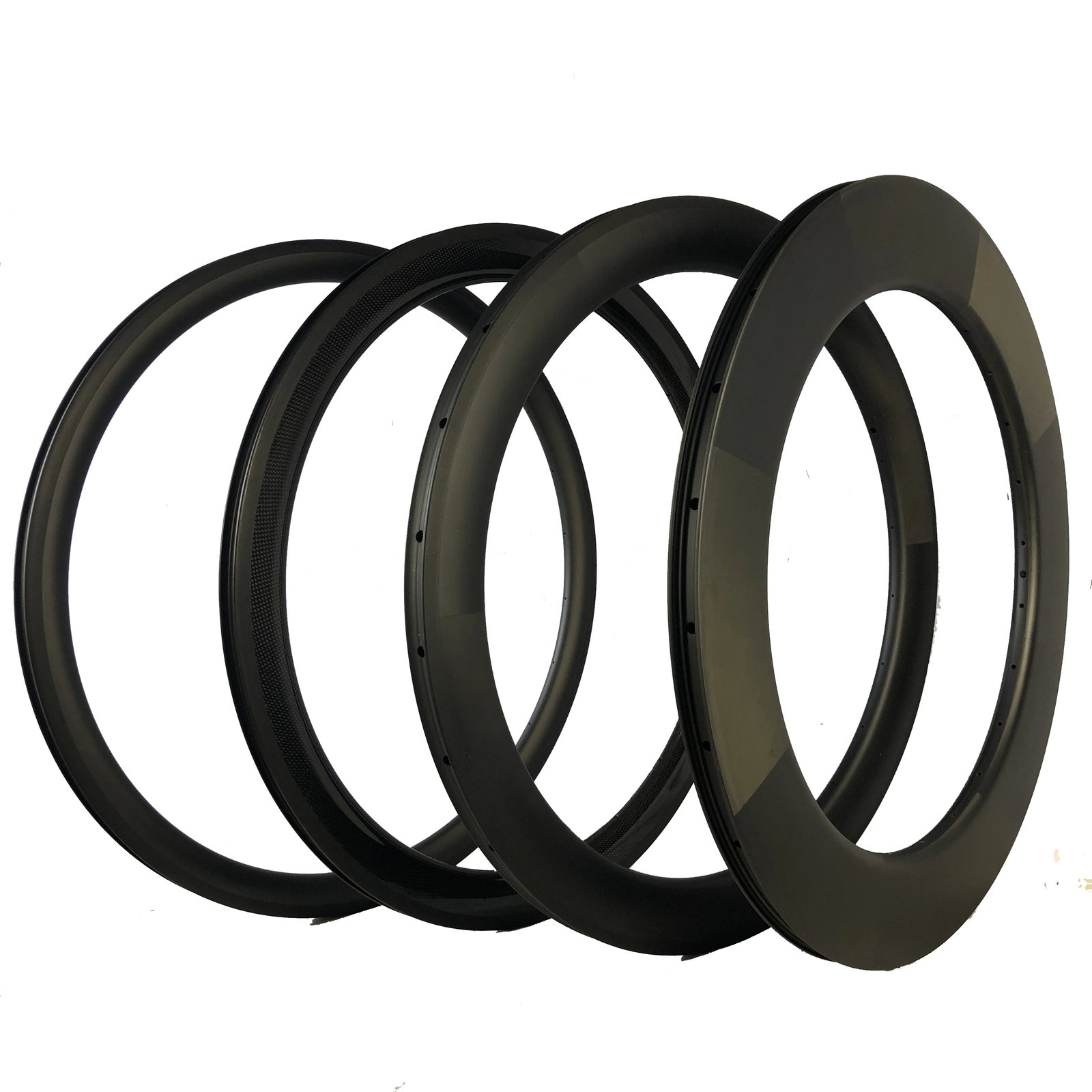 700C Carbon Fiber Rims 25mm Width 38/50/60/88mm Depth Tubular Clincher U Shape