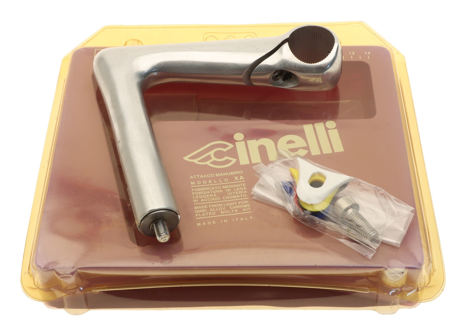 Cinelli 1″ X/A 22.2mm Quill Stem 120mm 26.4mm Clamp Silver -17° XA NEW NIB NOS